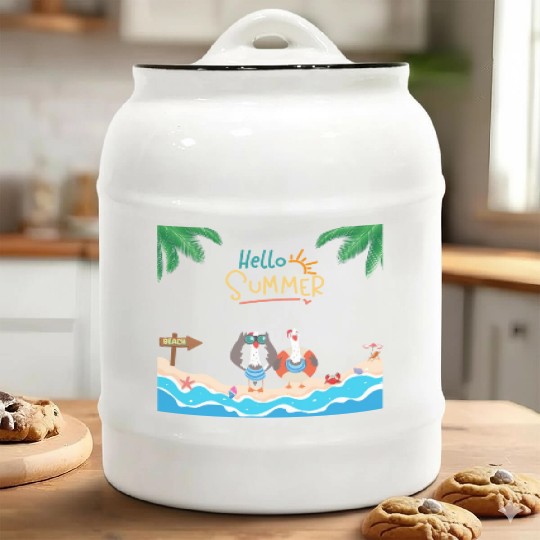 beach lobster Ceramic Cookie Jars