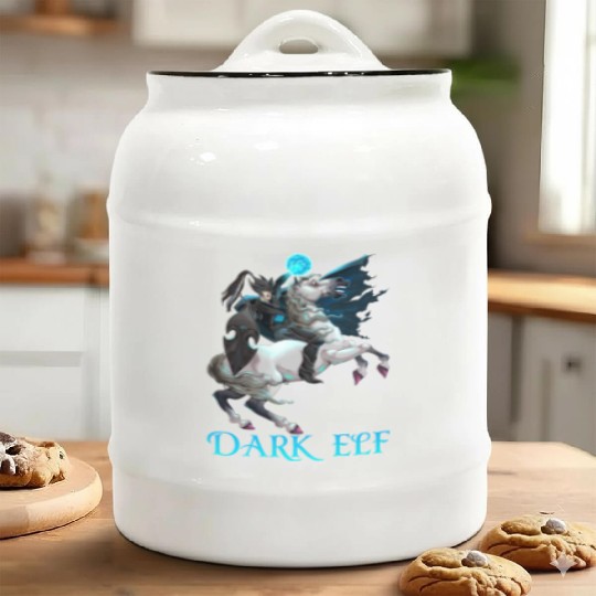 Dark Elf Ceramic Cookie Jars