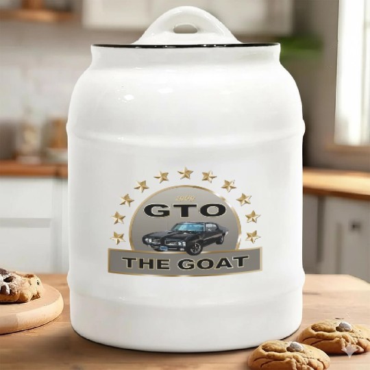 VINTAGE 1969 GTO MUSCLE CAR IS THE GOAT Ceramic Cookie Jars
