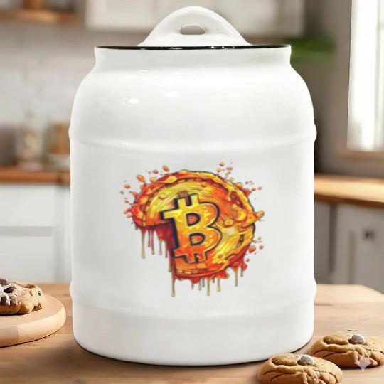 Bitcoin Pizza Day Funny Crypto Currency Trading Ceramic Cookie Jars