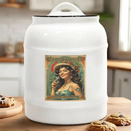 Joyful consumption marijuana Ceramic Cookie Jars
