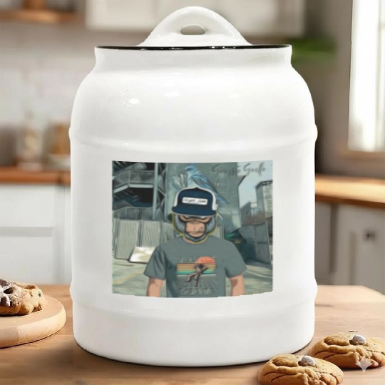 Gangsta Gorilla-Silverback Swanson Gorilla Wear Ceramic Cookie Jars