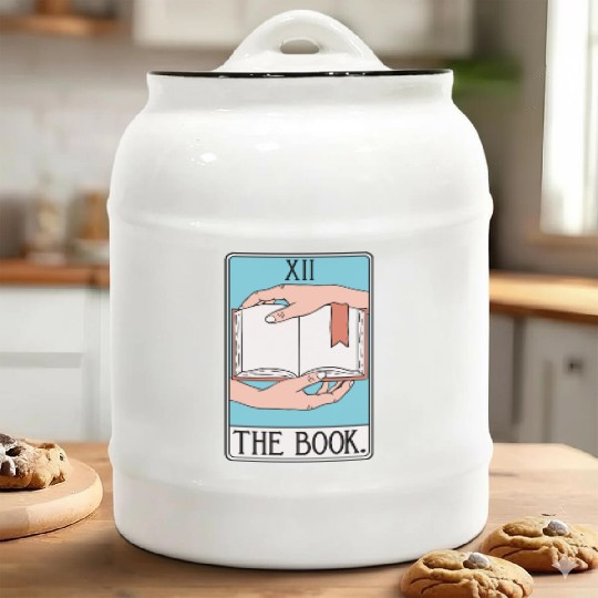Book Tarot Card - Reading - English Teacher Ceramic Cookie Jars