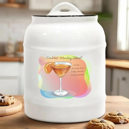 Cocktail Monkey Gland Recipe Gin Orange Juice Ceramic Cookie Jars