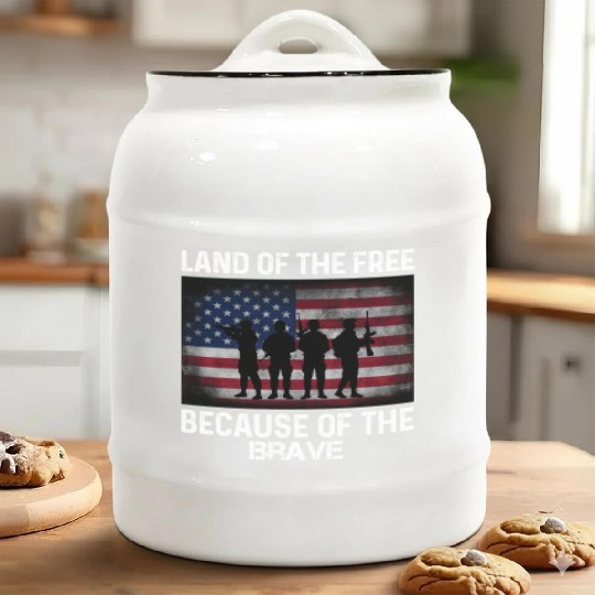 Land of the free because of the brave Ceramic Cookie Jars
