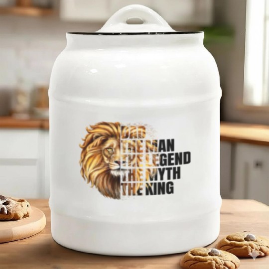 Dad The Man the Legend Lion Ceramic Cookie Jars