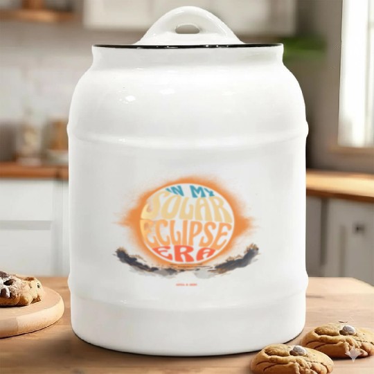 In My Solar Eclipse Era April 8, 2024 Ceramic Cookie Jars