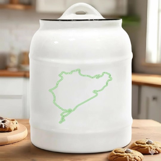 Green Hell Nordschleife Ceramic Cookie Jars