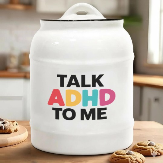 Embrace Neurodiversity Celebrate Adhd Awareness Ceramic Cookie Jars