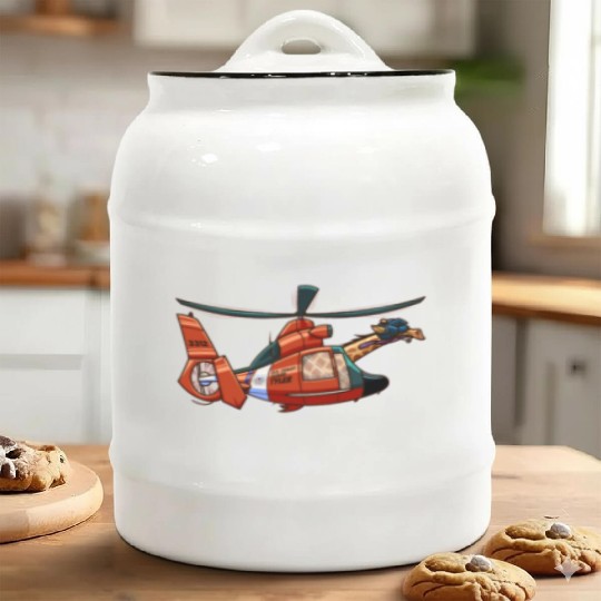 US Coast Guard Giraffe Tyler Ceramic Cookie Jars