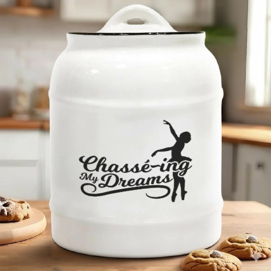 Motivational Ballet Quote Ceramic Cookie Jars