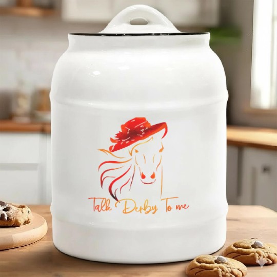 Talk Derby To Me Horse Racing Funny Derby Day Ceramic Cookie Jars