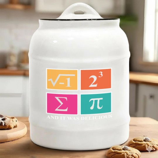 Pi Day I Ate Some Pie and It Was Delicious Math Ceramic Cookie Jars