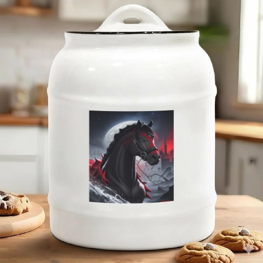 Black Horse Ceramic Cookie Jars