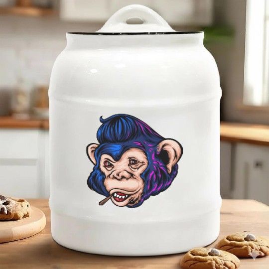 Monkey Hawk Ceramic Cookie Jars