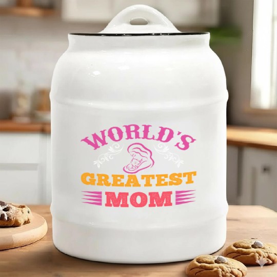 World's Greatest Mom Ceramic Cookie Jars