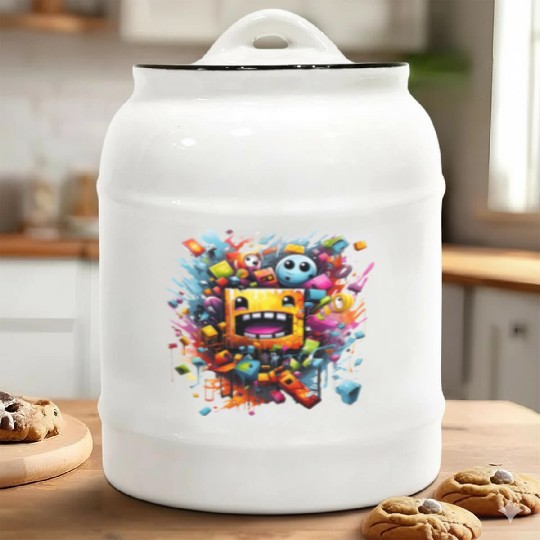 geometry dash Ceramic Cookie Jars