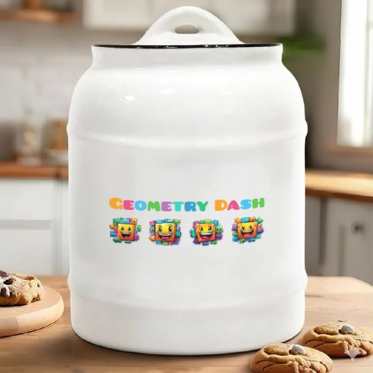 Geometry dash Ceramic Cookie Jars