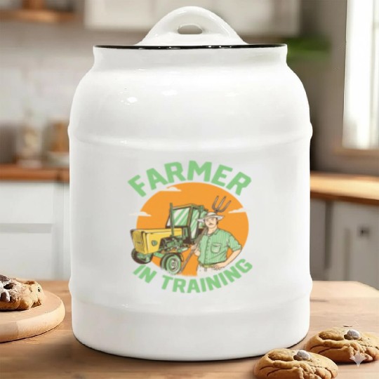Farmer In Training Farming Animal Farm Ceramic Cookie Jars