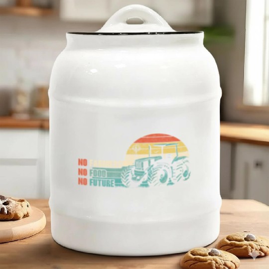 No Farmers No Food No Future Farming Animal Farm Ceramic Cookie Jars