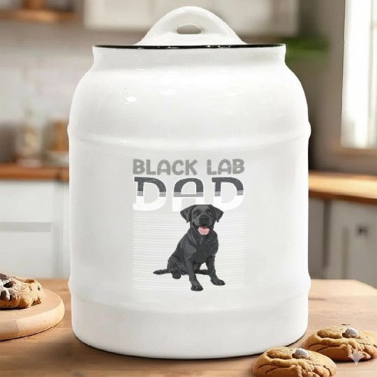 Black Labrador BLACK LAB DAD Labrador Owner Ceramic Cookie Jars