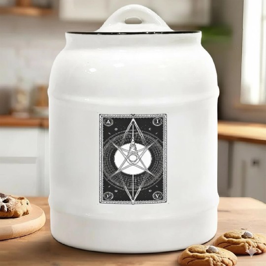 Tarot Card Reader Astrology Occult Mystical Ceramic Cookie Jars
