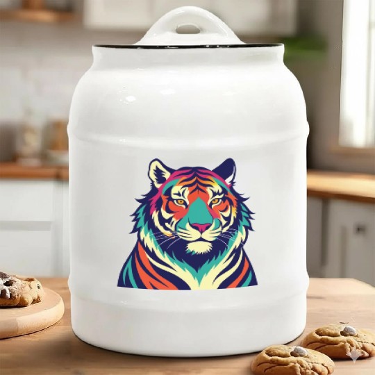 Tiger Intense Gazes Ceramic Cookie Jars