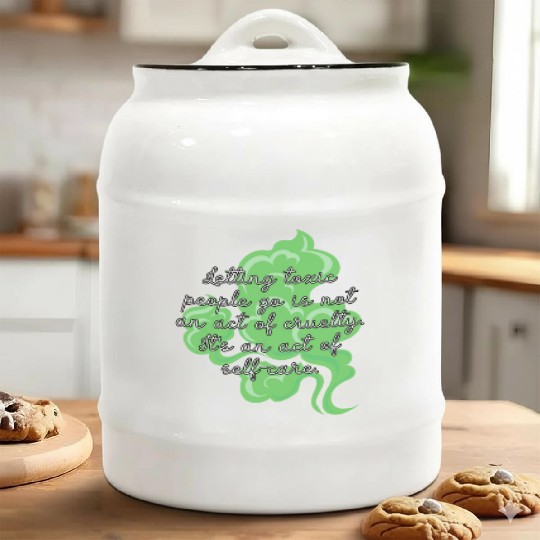 Letting toxic people go is an act of self-care. Ceramic Cookie Jars