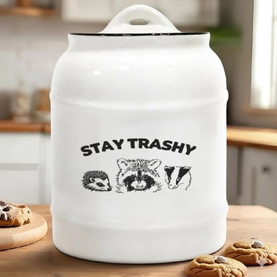 Stay Trashy: Embrace Your Inner Raccoon Ceramic Cookie Jars