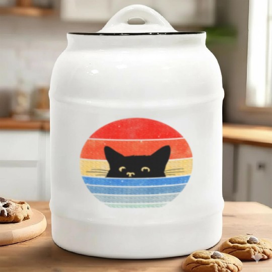 Cat Lover Cat Owner Cute Cat Ceramic Cookie Jars