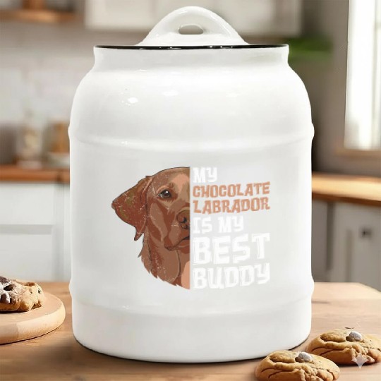 Labrador Dog My Chocolate Labrador my Best Buddy Ceramic Cookie Jars