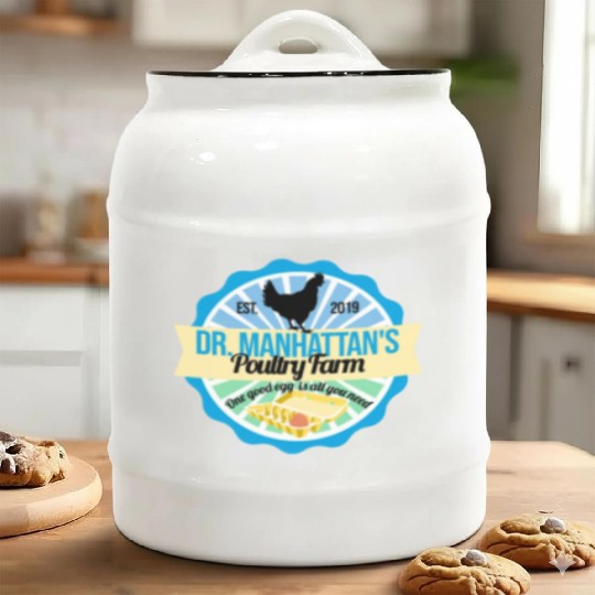Dr Manhattan Poultry Farm Ceramic Cookie Jars