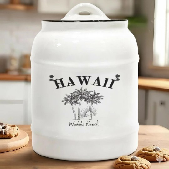 Hawaii - USA - Honolulu - Waikiki Beach - Souvenir Ceramic Cookie Jars