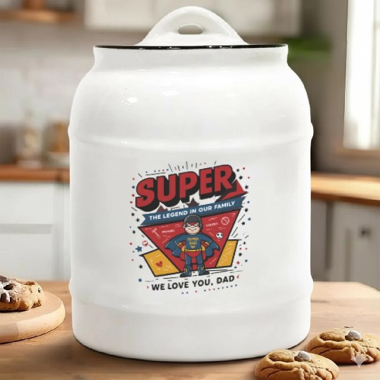 Super Dad Ceramic Cookie Jars