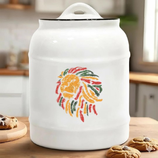 Celebrate Juneteenth Lion African American Freedom Ceramic Cookie Jars