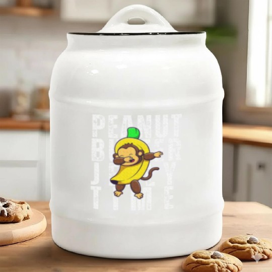 Peanut butter jelly time, monkey dancing Ceramic Cookie Jars