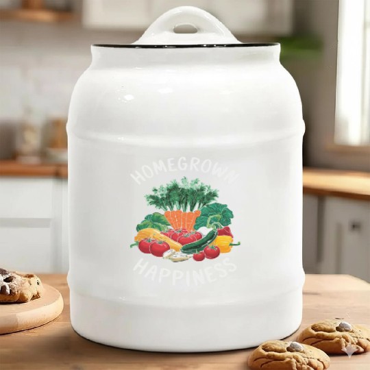 Farmers Market Farmer Agriculture Farming Food Ceramic Cookie Jars