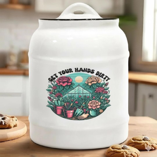 Greenhouse Gardener's Paradise Ceramic Cookie Jars