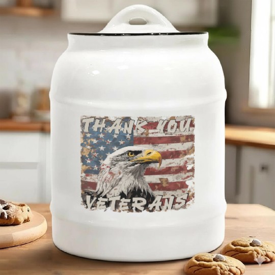 Veterans day 4th of Juli USA US Patriot Ceramic Cookie Jars