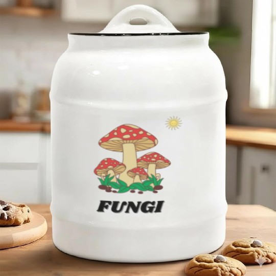 FUNGI Ceramic Cookie Jars