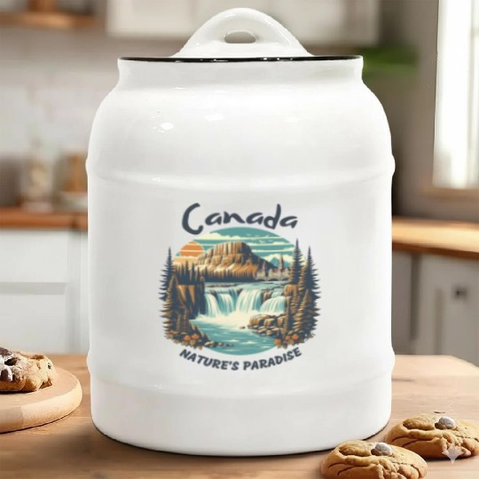 Canada nature's paradise Ceramic Cookie Jars