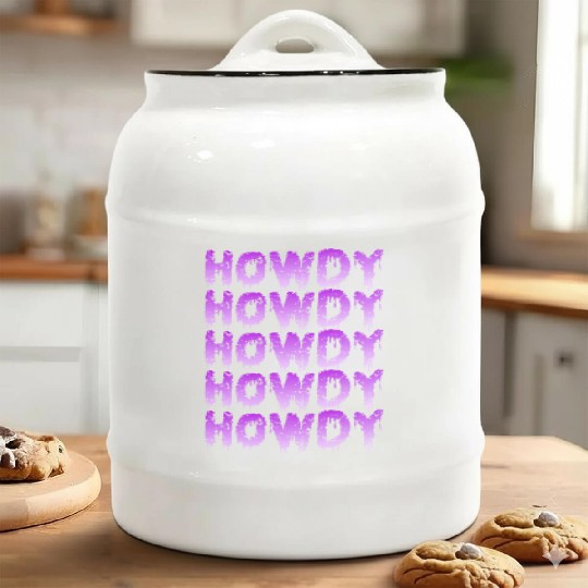Western Country Texas Cowboy Hat Ceramic Cookie Jars