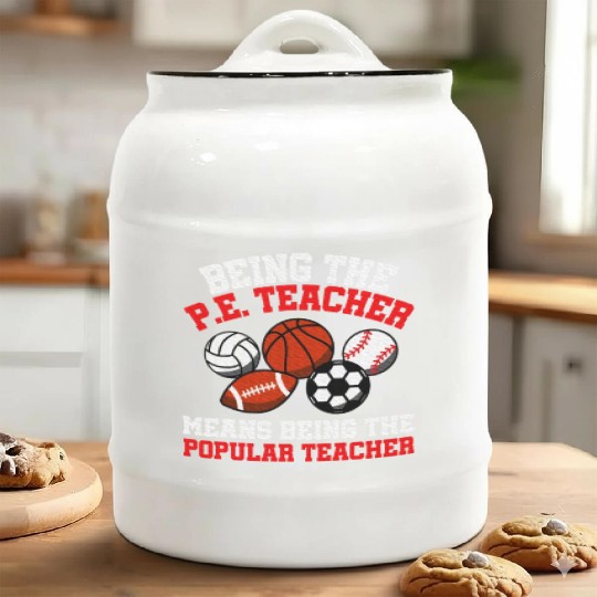 PE Teacher Physical Education Teacher Ceramic Cookie Jars