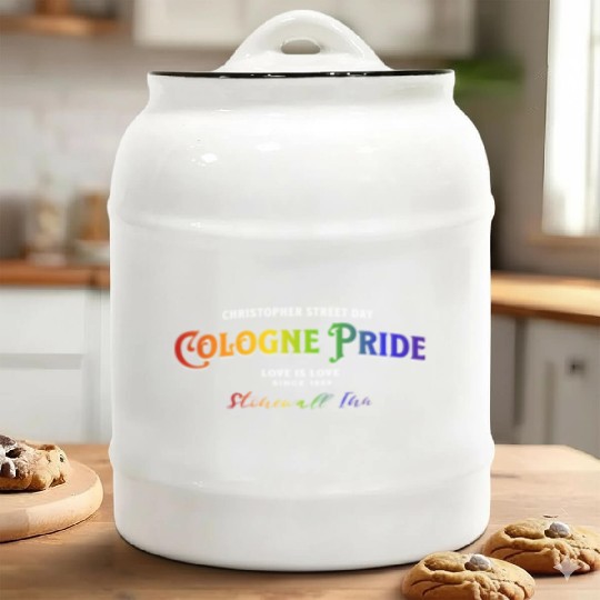 Cologne Gay Pride Colors Of Rainbow LGBTQ+ Ceramic Cookie Jars