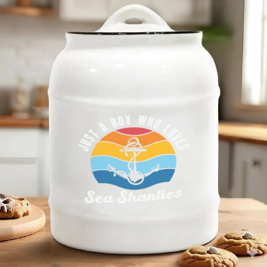 Sailor Meme Pirate Ship Ocean Sailing Ceramic Cookie Jars