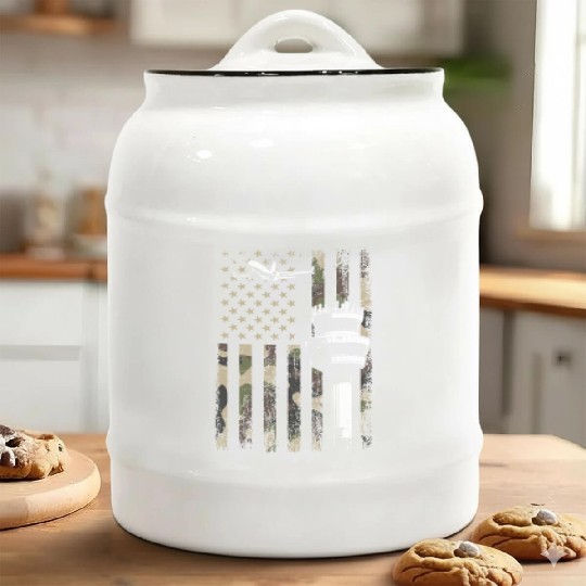 American Flag US, air traffic controller Ceramic Cookie Jars