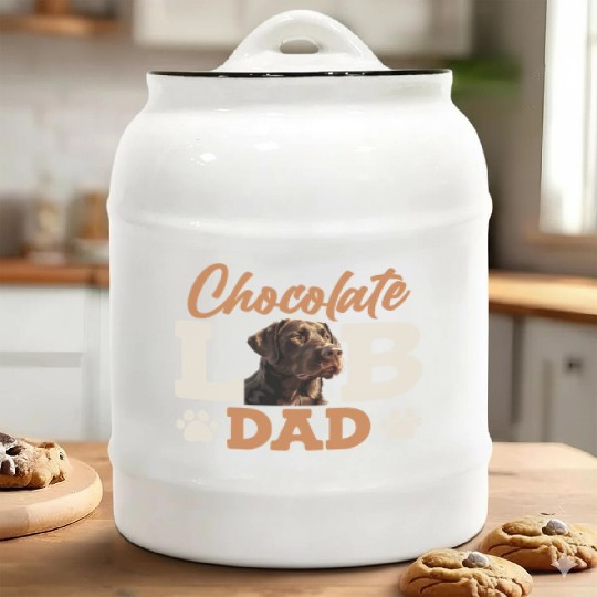 Labrador Owner CHOCOLATE LAB DAD Labrador Dog Ceramic Cookie Jars