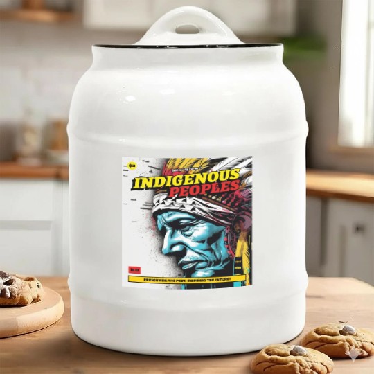 Indigenous Peoples Embracing Culture Ceramic Cookie Jars