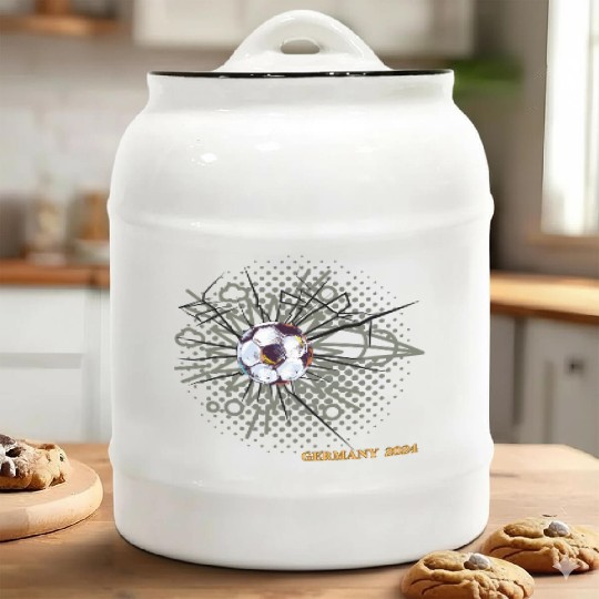 supports germany in euro2024 Ceramic Cookie Jars
