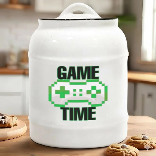 Classic Video Game Controller Clothing Ceramic Cookie Jars